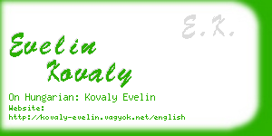 evelin kovaly business card